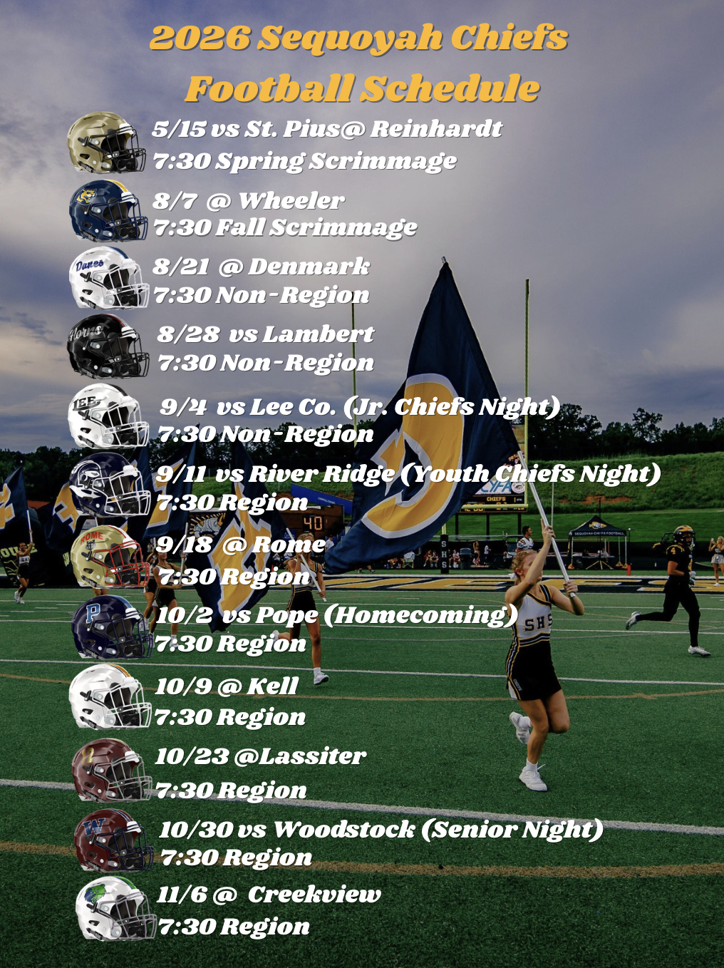 2026 Varsity Schedule 2026 Varsity Schedule